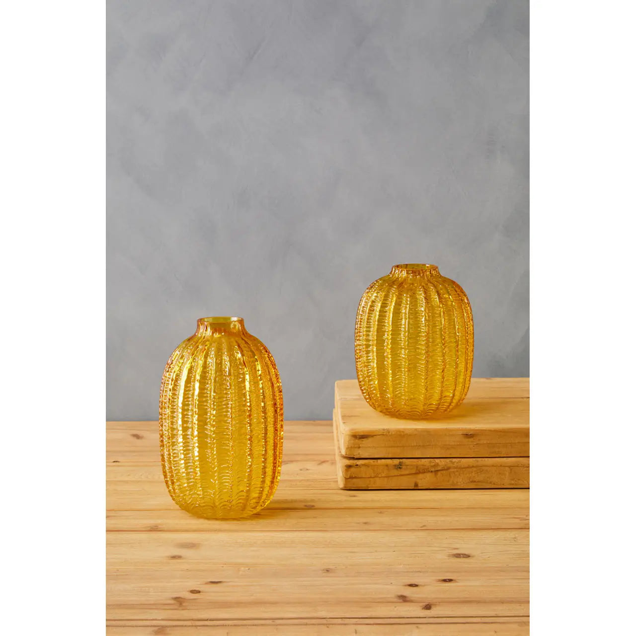 Yellow Textured Vase