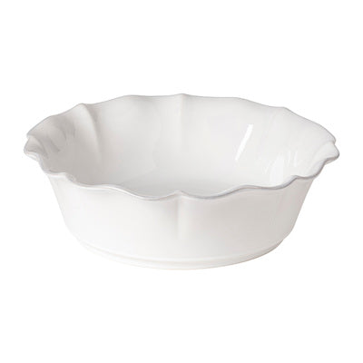 Scalloped White Serving Bowl