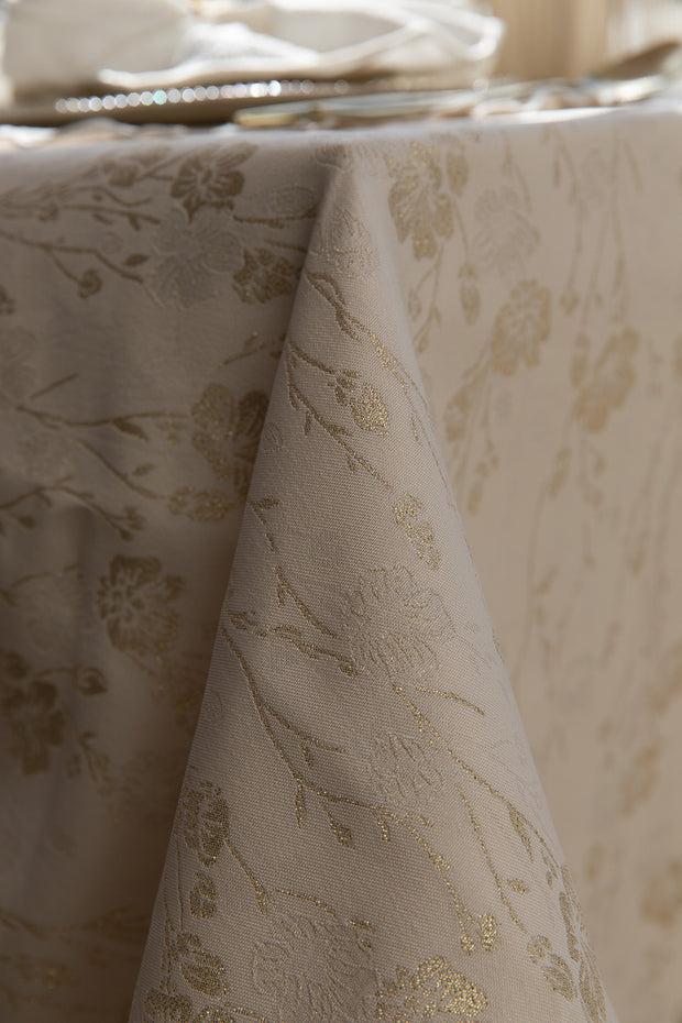 Jacquard Gold Tablecloth