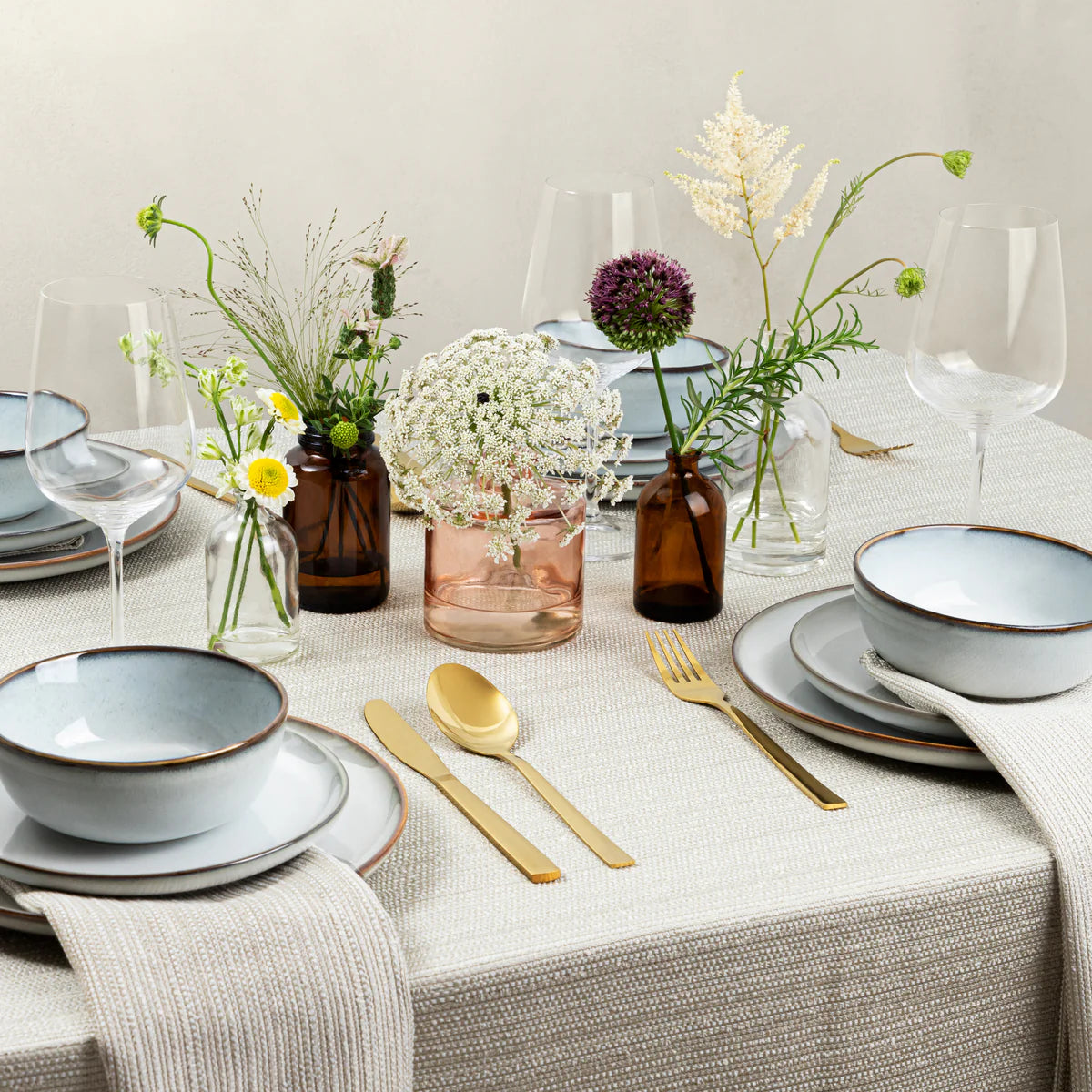 Jute Sage Tablecloth