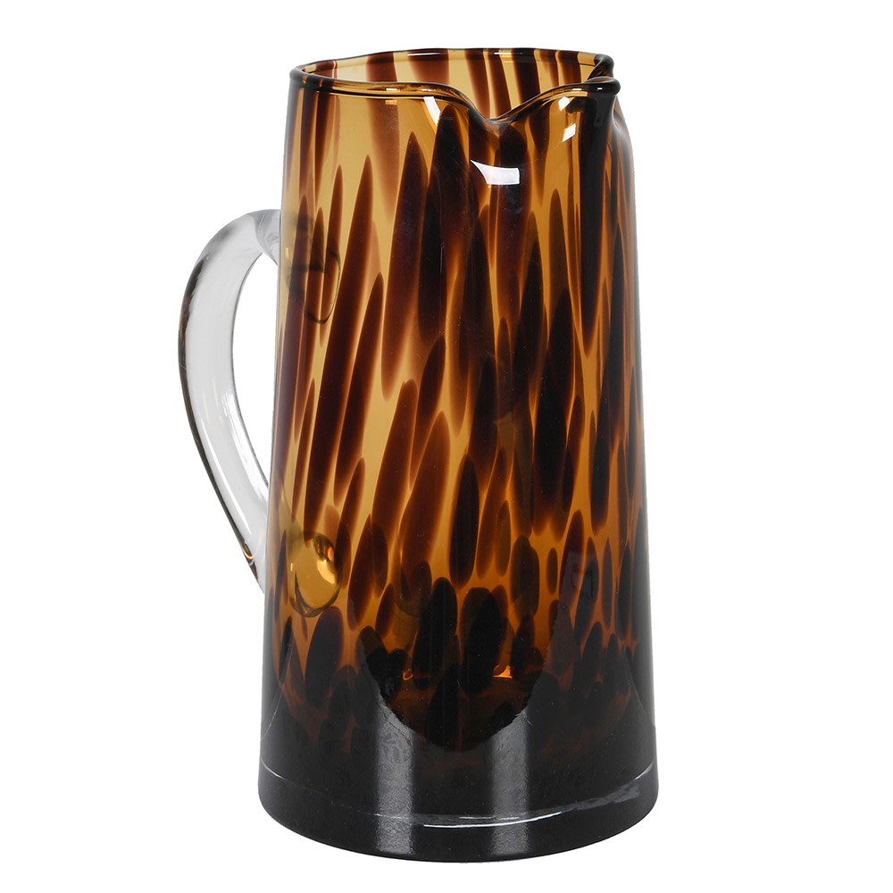 Tortoise Print Glass Jug