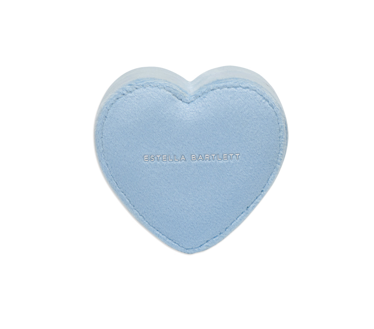 Mini Heart Shaped Jewellery Box - Blue Velvet