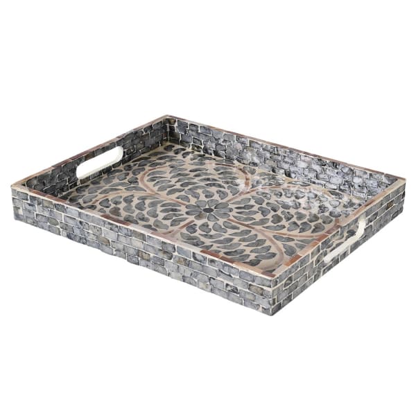Smoke Capiz Tray