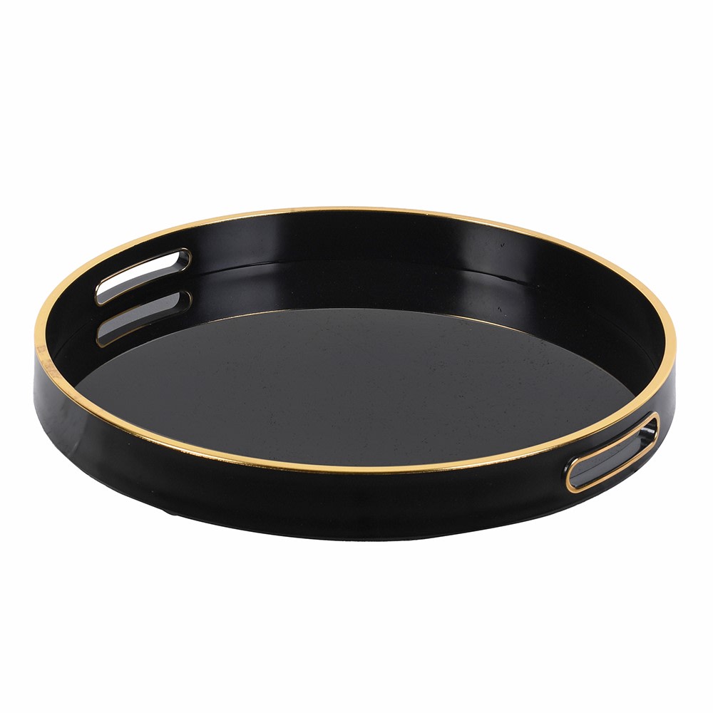 Gold Rimmed Black Tray