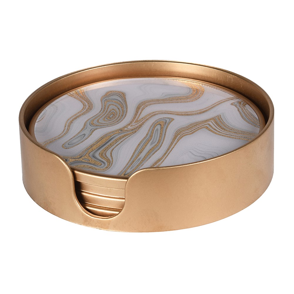 Gold Swirl Coasters