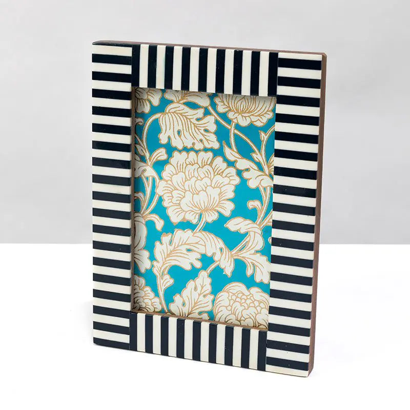 Navy and White Photo Frame