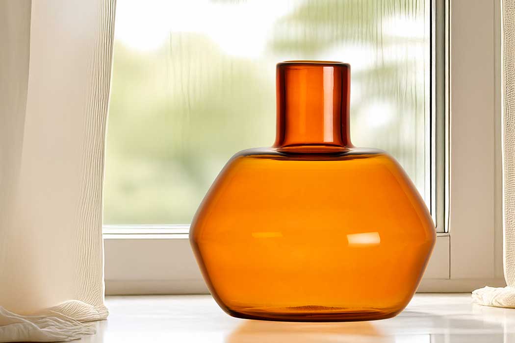 Amber Hexa Vase