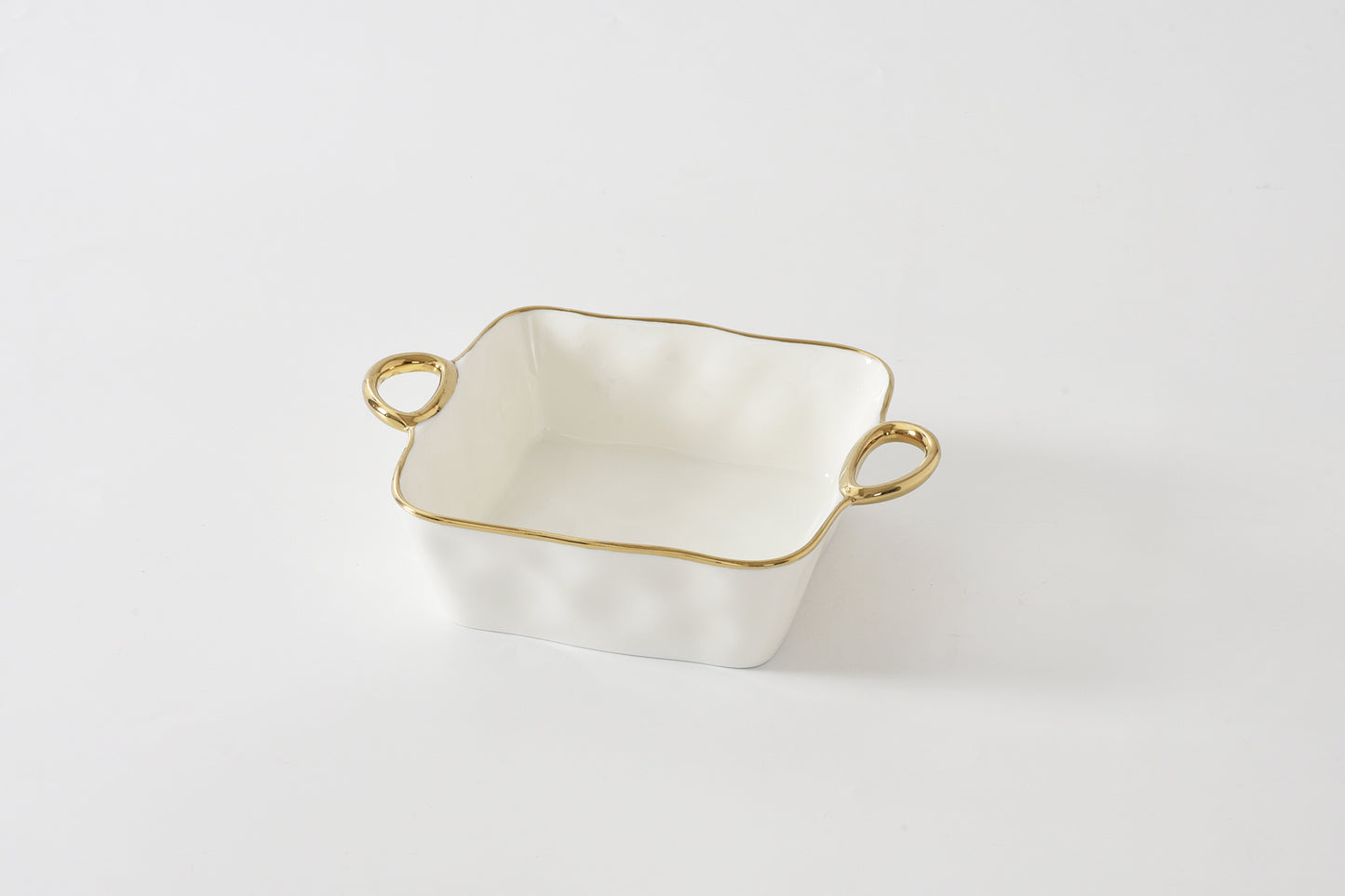 Gold Handles Square Baking Dish