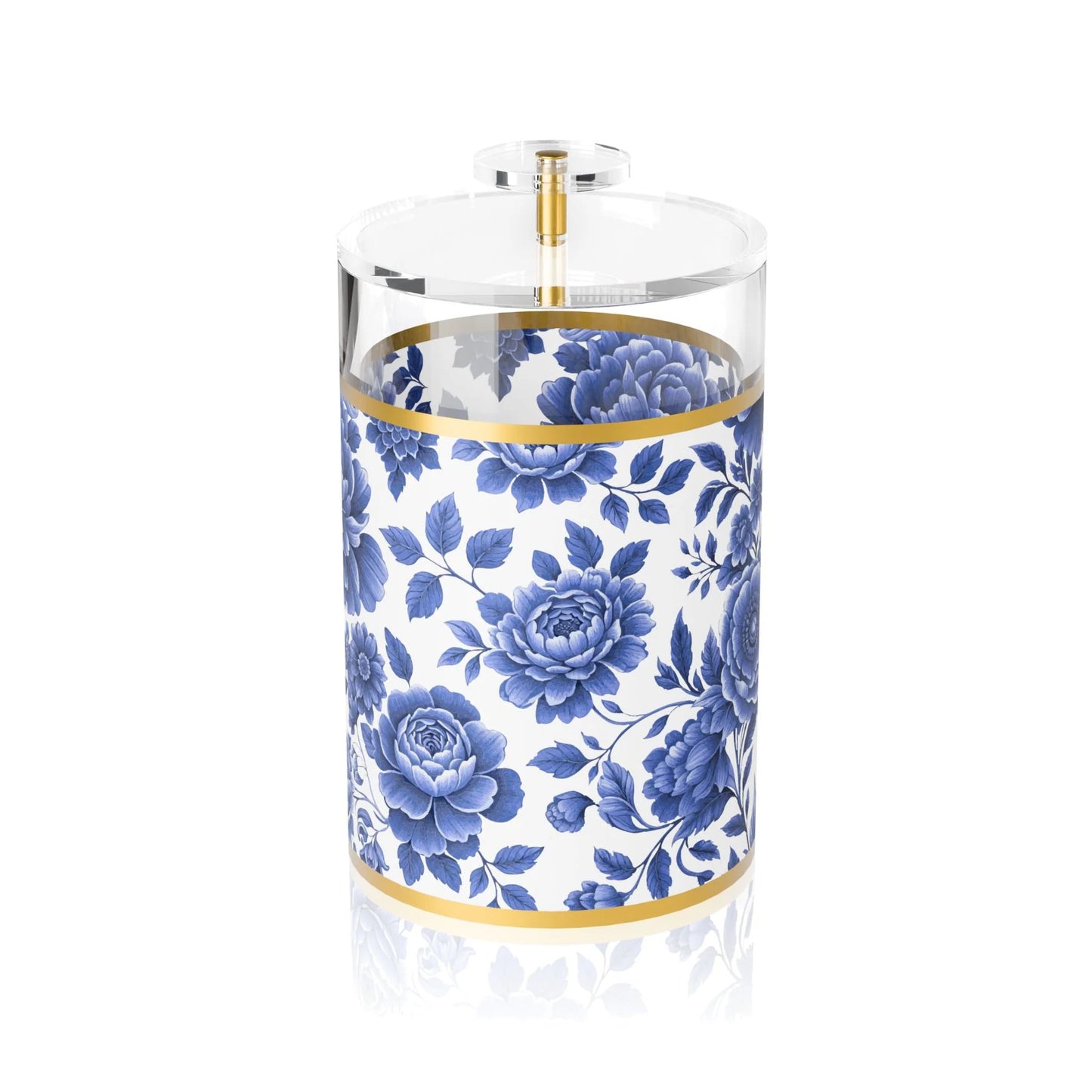Blue Floral Cookie Jar