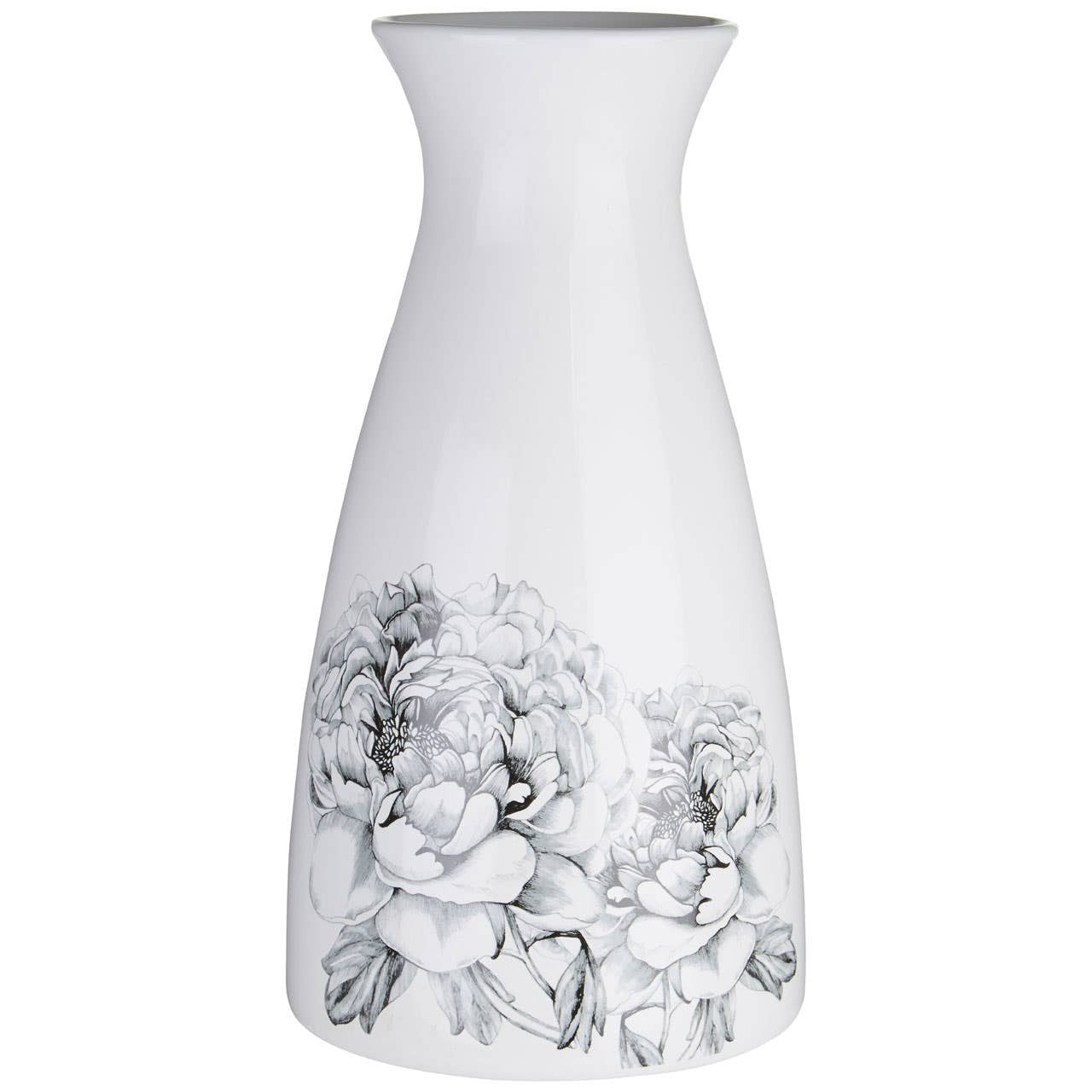 Monochrome Floral Vase
