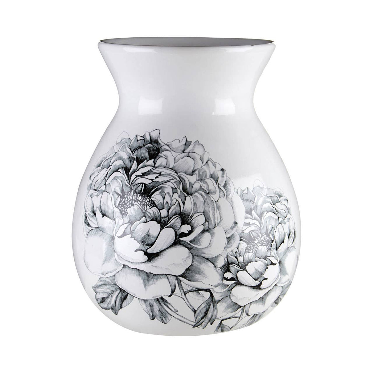 Monochrome Floral Vase