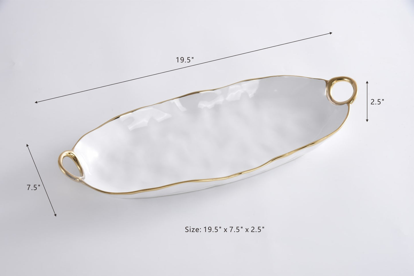 Deep Long Platter with Handlesw