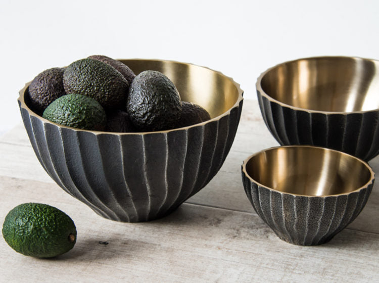 Black and Gold Bowl, Large