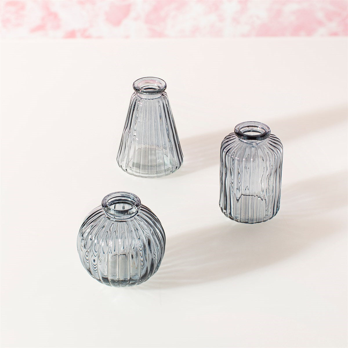 Glass Bud Vases, Set of 3