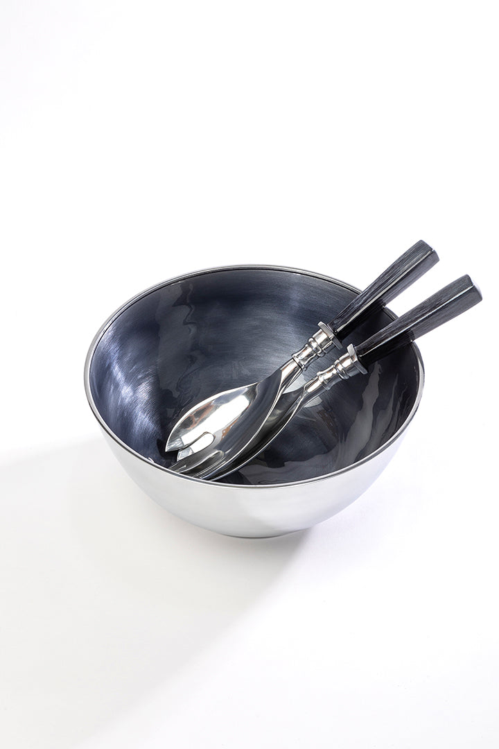 Grey Enamel Salad Bowl