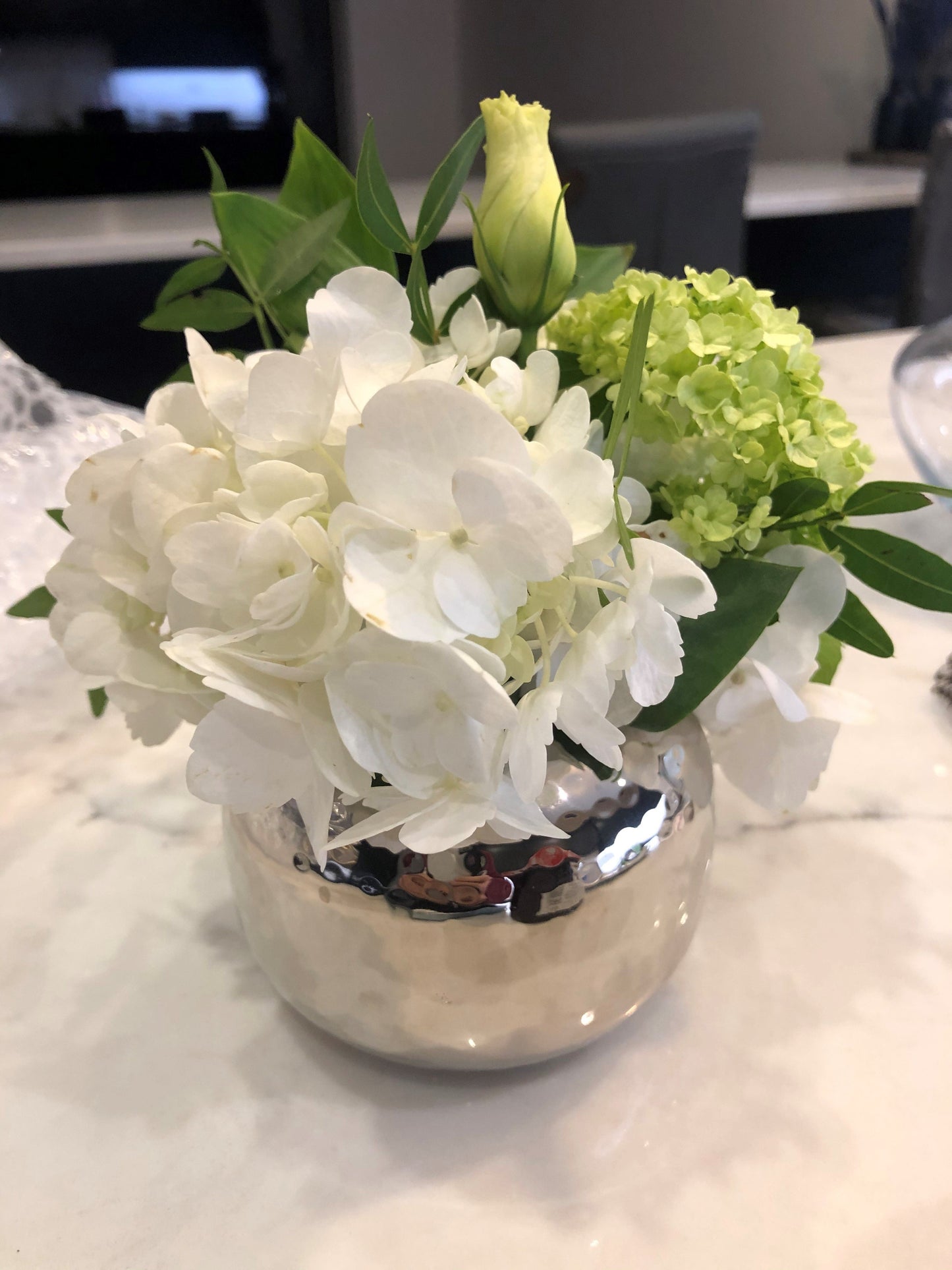 Silver Ball Tea Light Holder