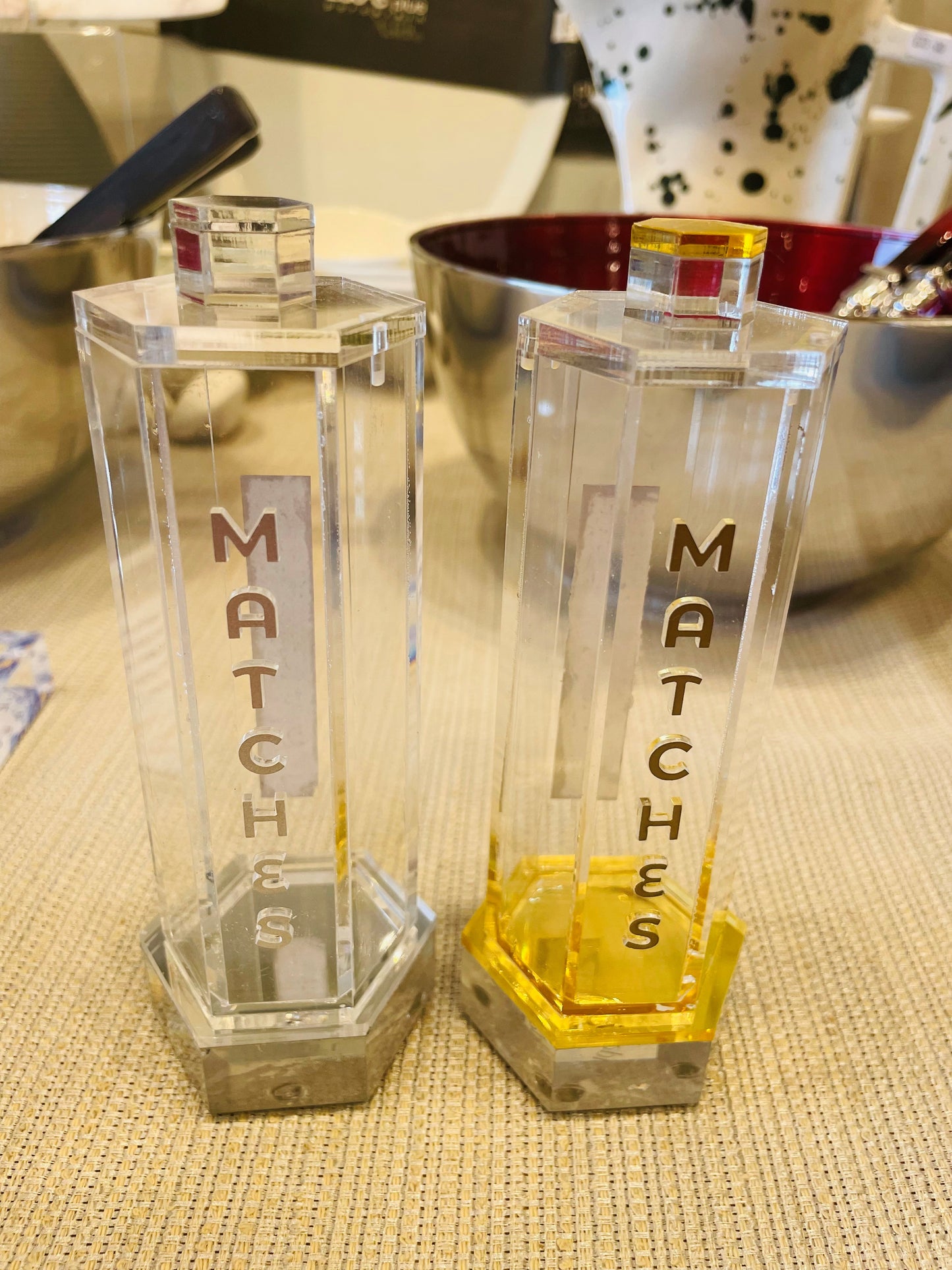 Lucite Matches Holder