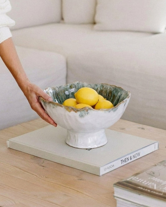 Green Ombre Bowl on Stand