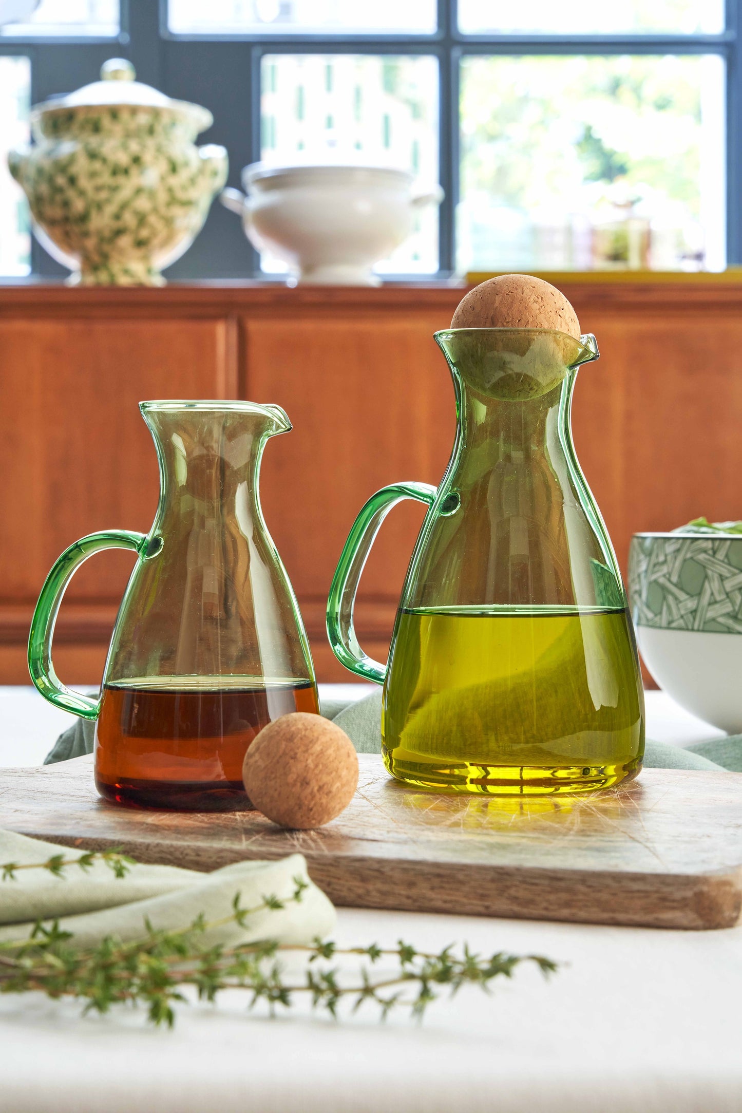 Green Olive Oil Bottle