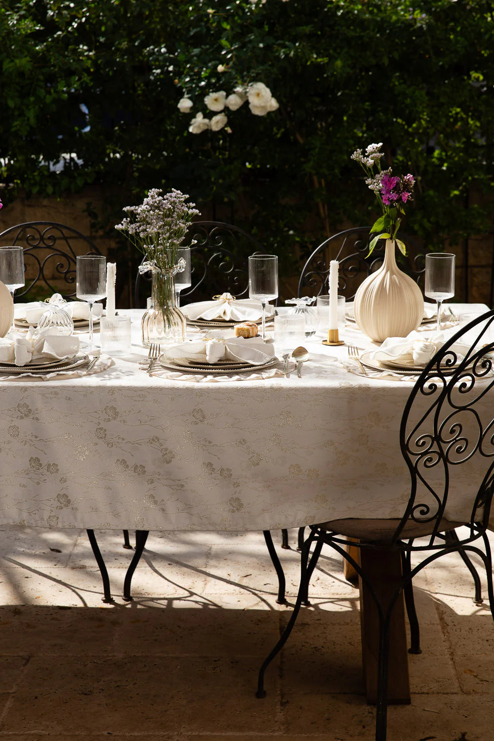 Jacquard Gold Tablecloth