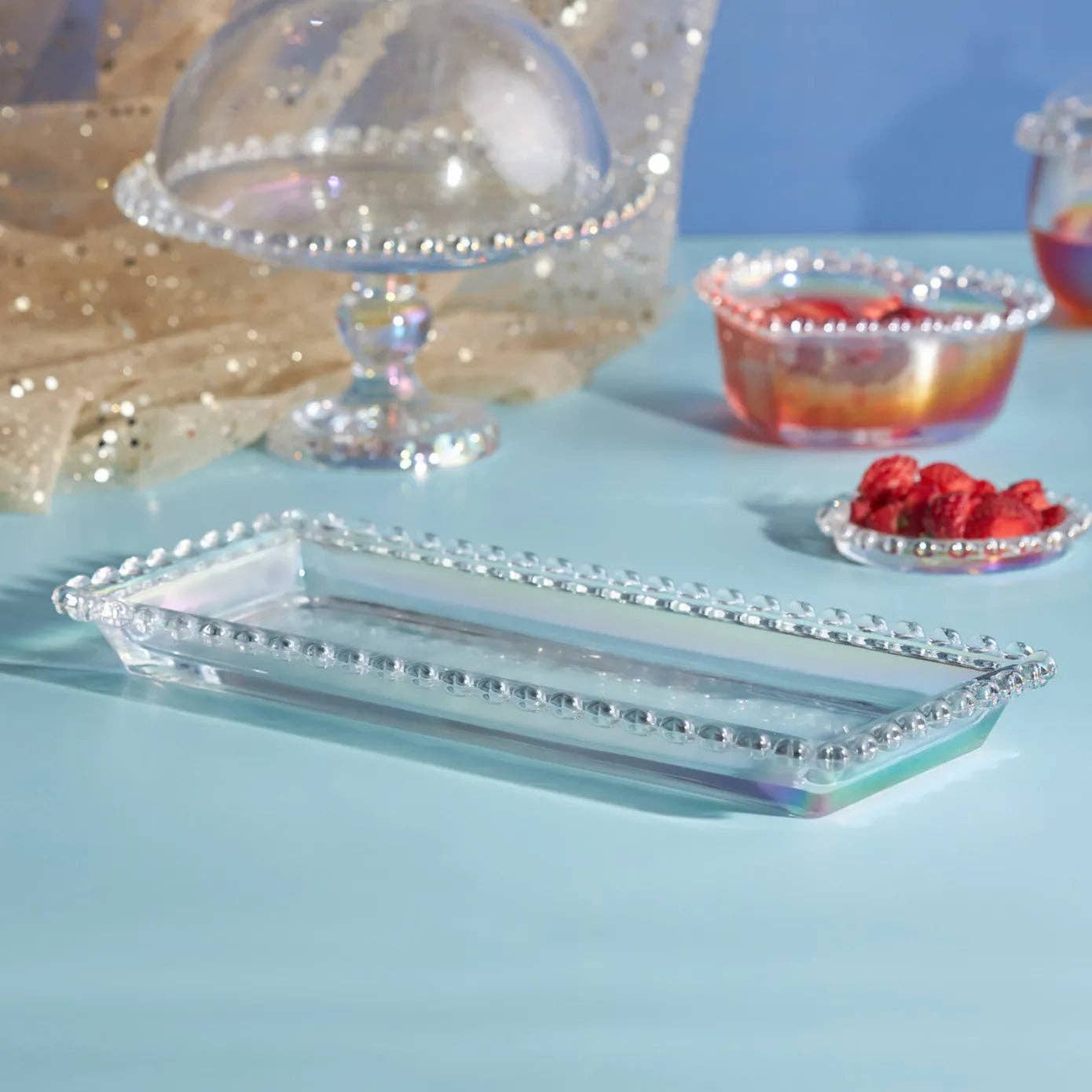 Glass Serving Platter, Medium