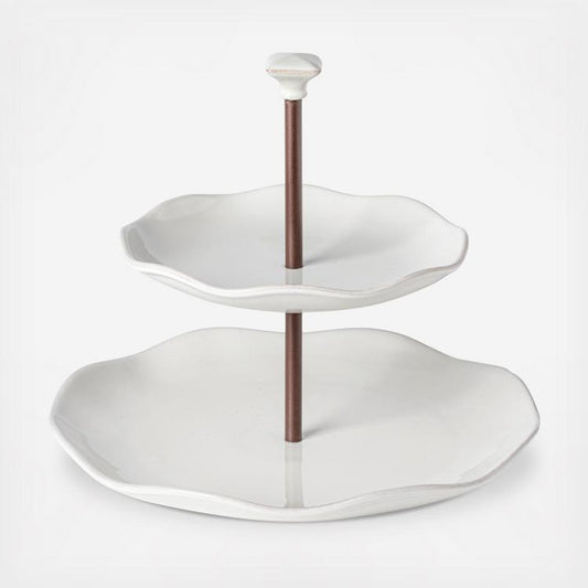 2 Tier Wavy Cake Stand