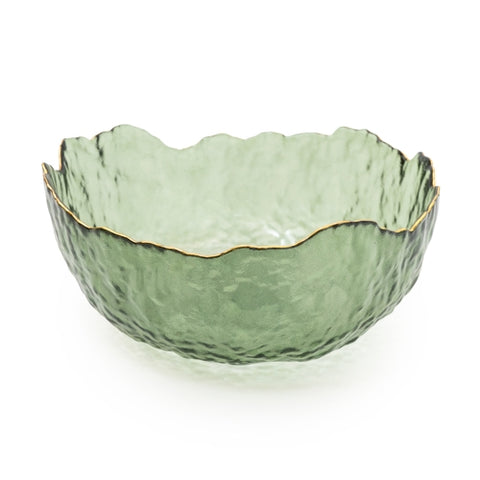 Wavy Glass Bowl, Green