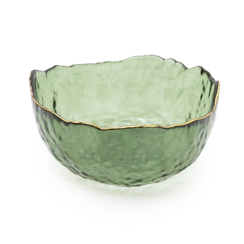 Wavy Glass Bowl, Green