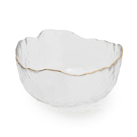 Wavy Glass Bowl, Clear