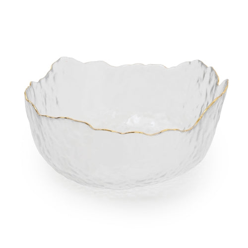 Wavy Glass Bowl, Clear