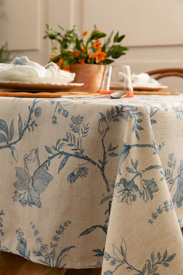 Santorini Blue Tablecloth