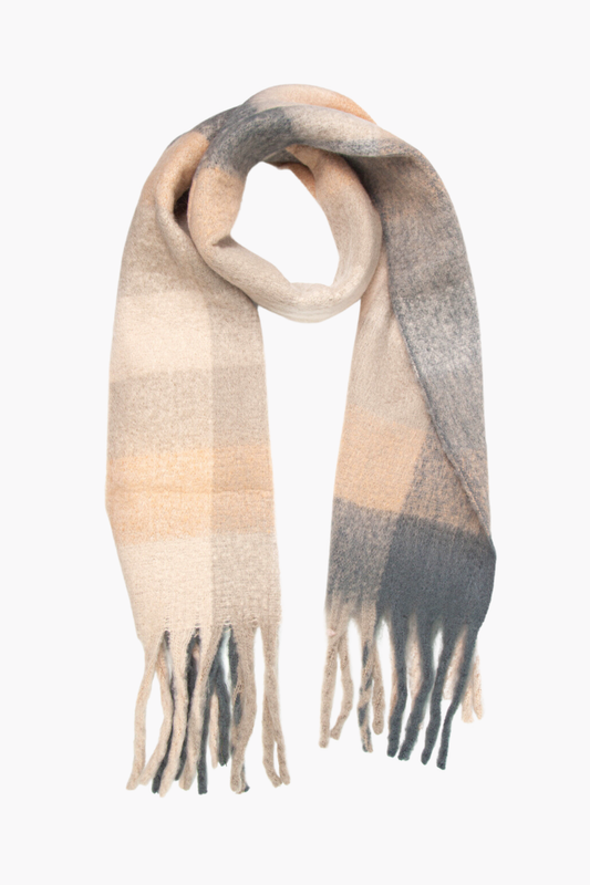 Colourblock Scarf, Neutral