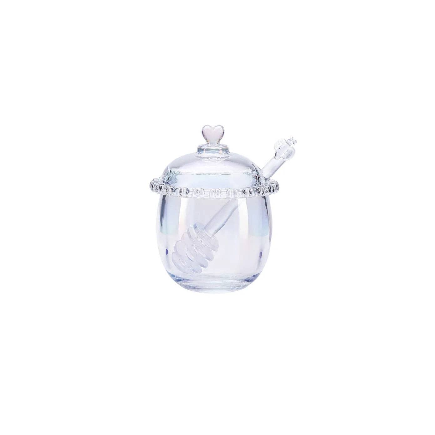 Small Glass Honey Pot