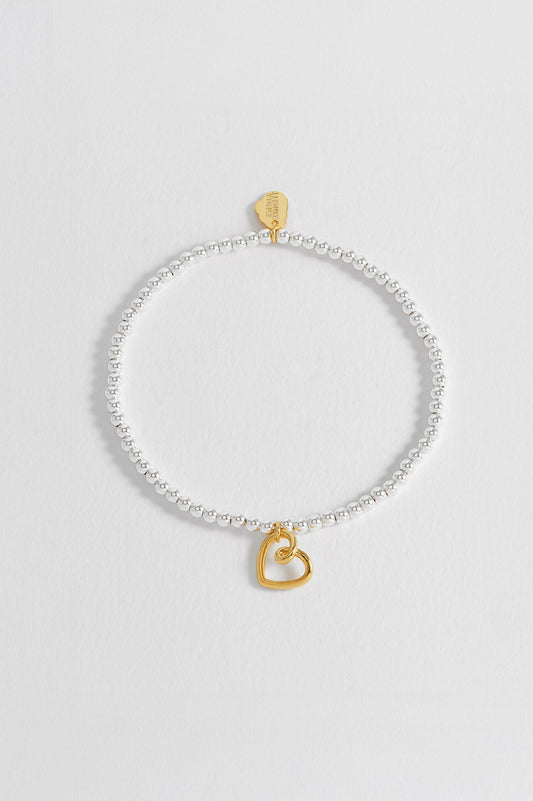 Estella Bartlett Double Heart Beaded Bracelet