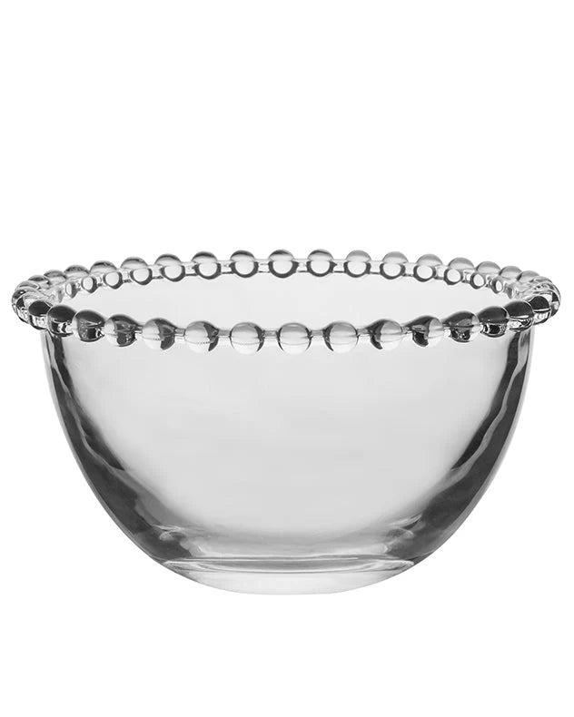 Pearl Beaded Glass Bowl