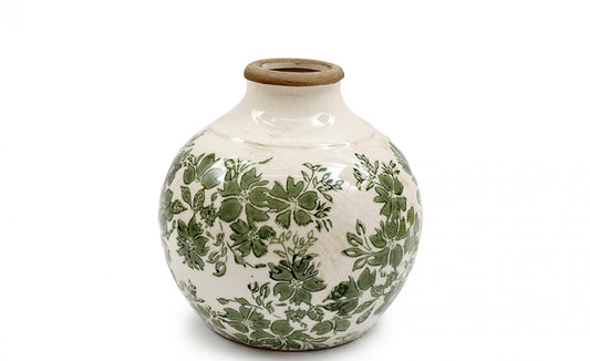 Floral Green Vase
