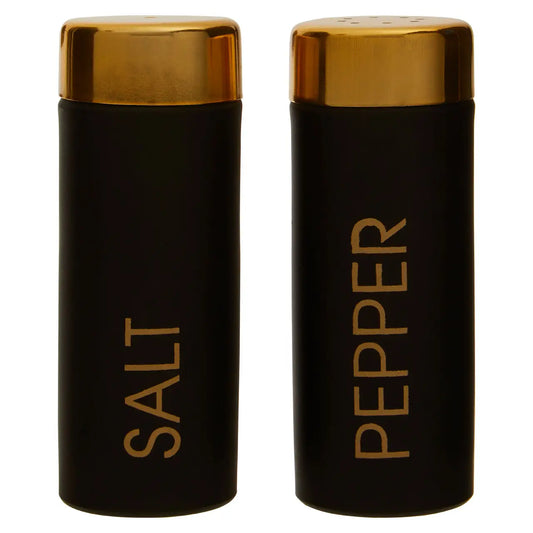 Black and Gold Salt & Pepper