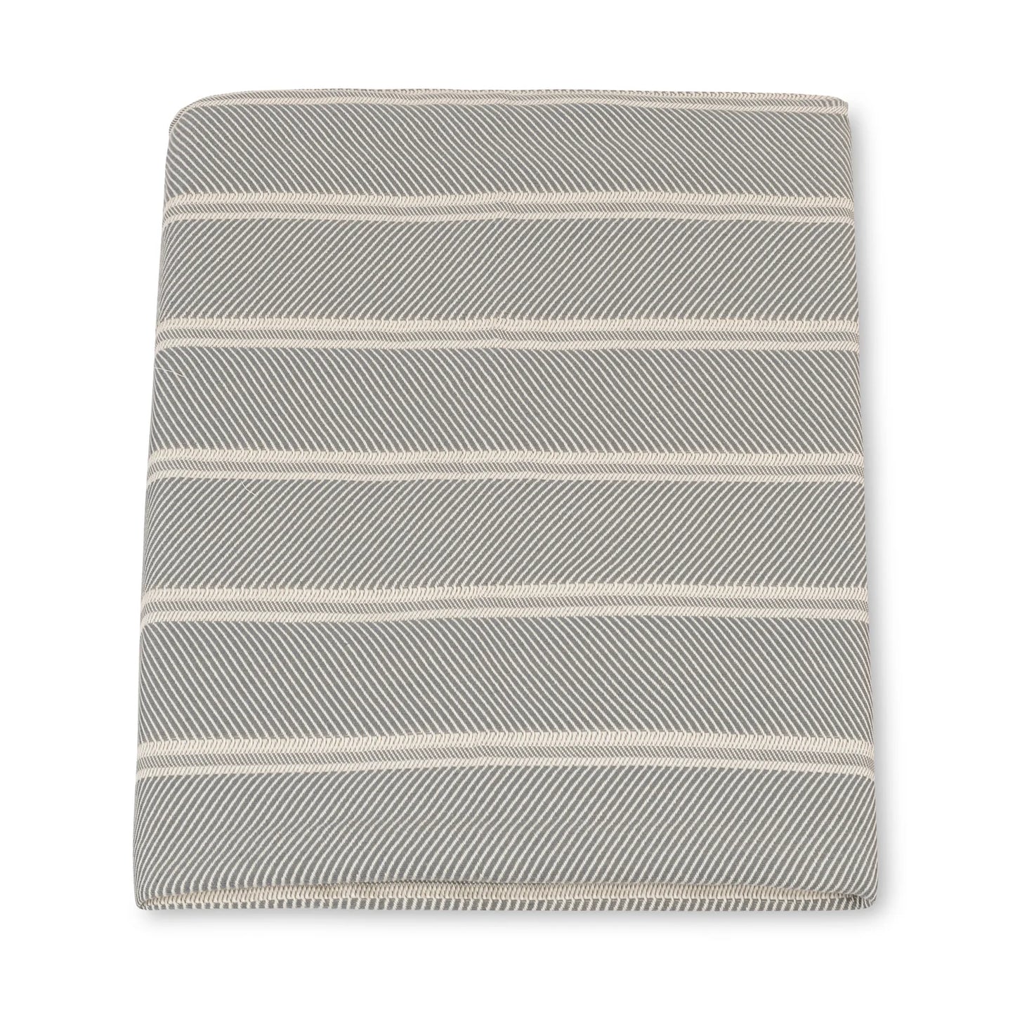 Striped Herringbone Tablecloth, Grey