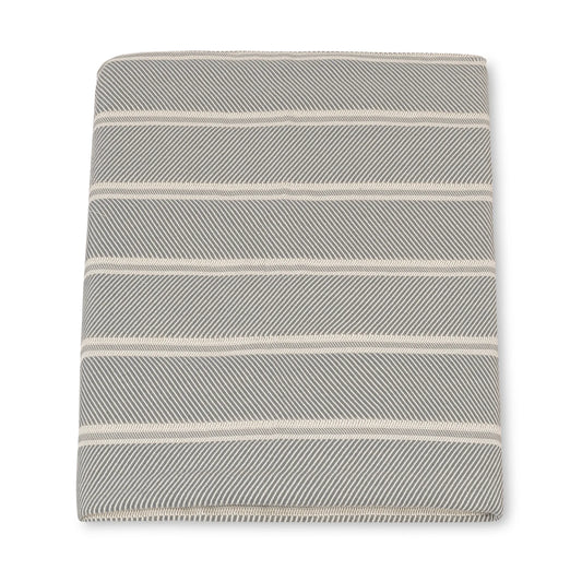 Striped Herringbone Tablecloth, Grey
