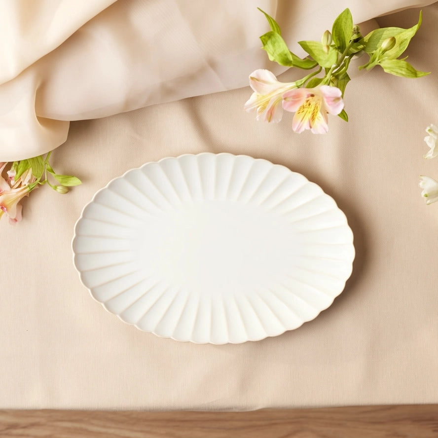 Scalloped Oval Serving Platter
