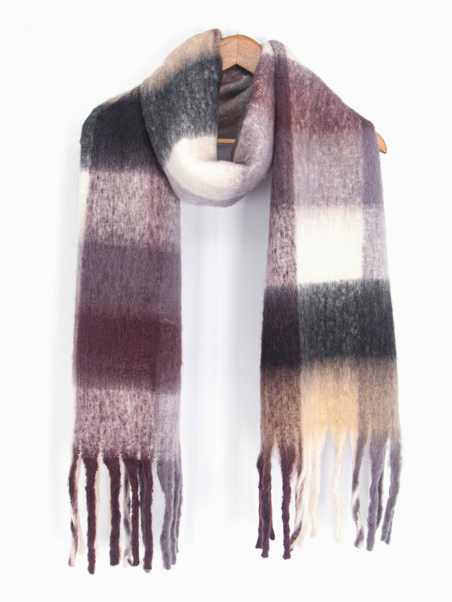 Colourblock Scarf, Dark