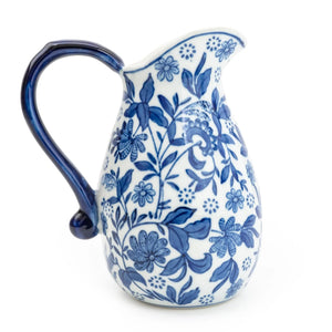 Blue and White Ceramic Jug