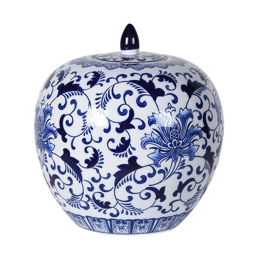 Blue Floral Jar