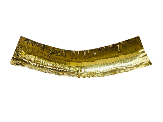 Gold Crinkled Long Curvy Platter