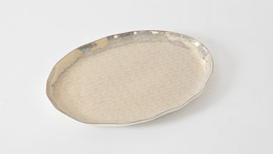 Large Oval Platter with Gold Detail