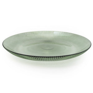 Green Ribbed Plate