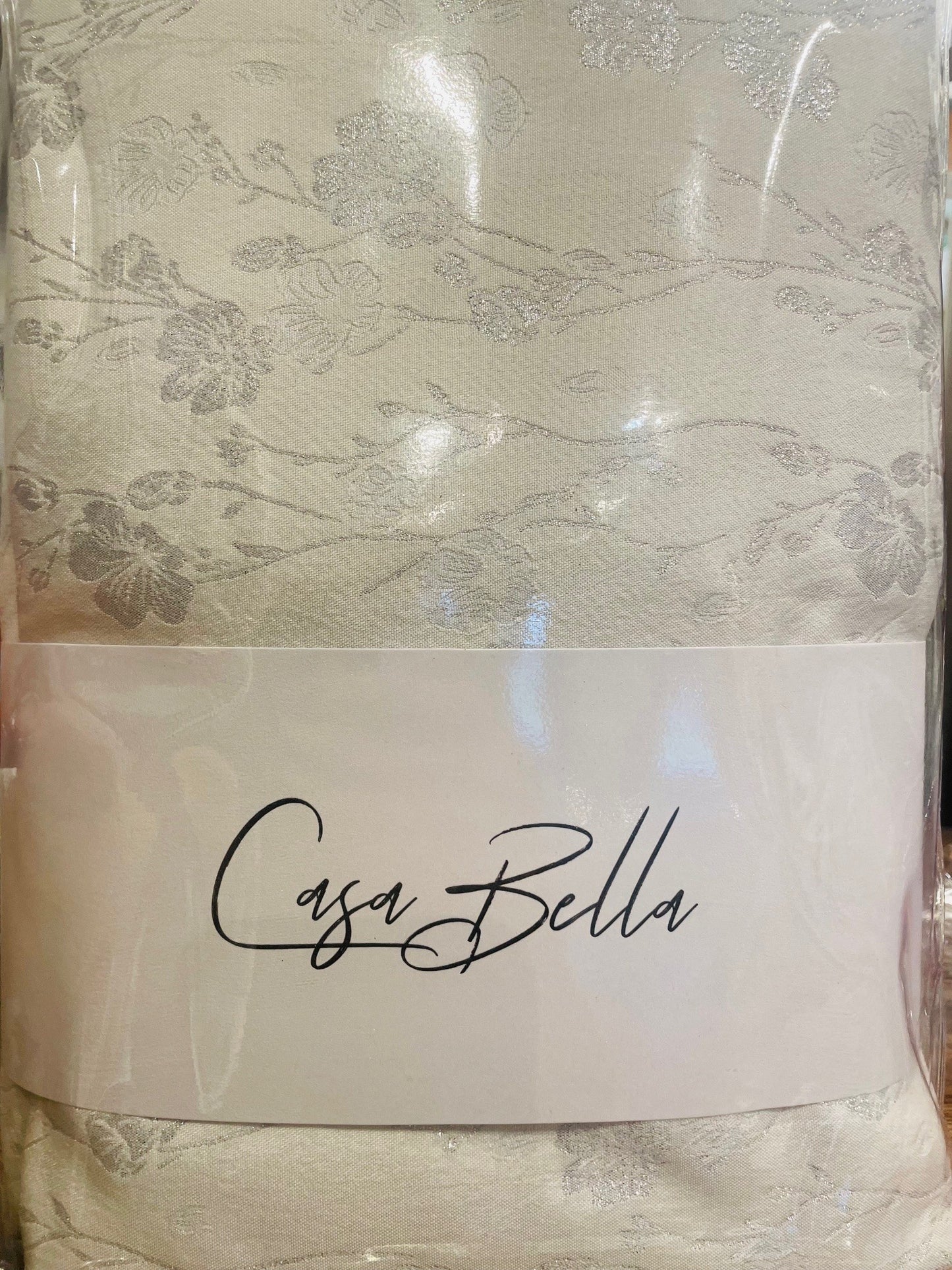 Jacquard Silver Tablecloth