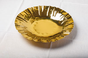 Gold Crinkled Round Platter