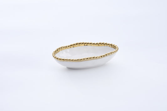 Beaded Long Condiment Bowl