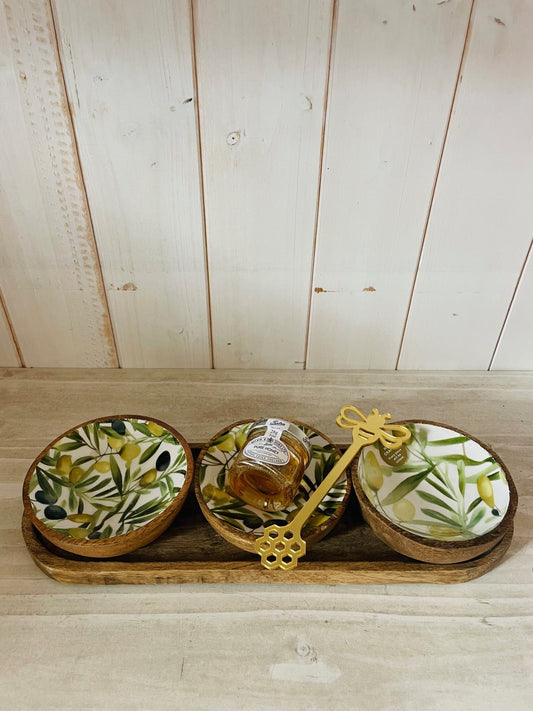 Olive Wood Dip Roshana Gift